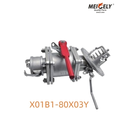 X01B1-80X03Y Valve de pied avec assemblage de soupape papillon pour camion-citerne