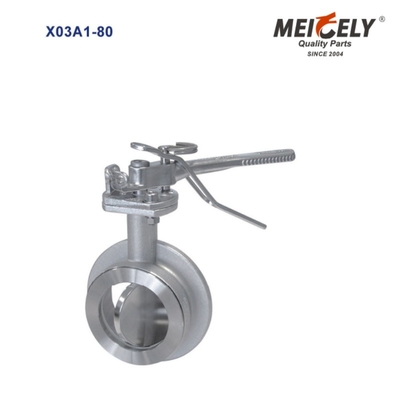 Valve d'échantillonnage aseptique sanitaire Flange à large ouverture Valve papillon pour camion-citerne à eau