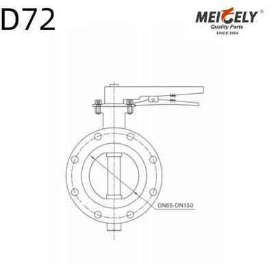Valve papillon de haute qualité DF71-100 D72 pour camion réservoir d'eau