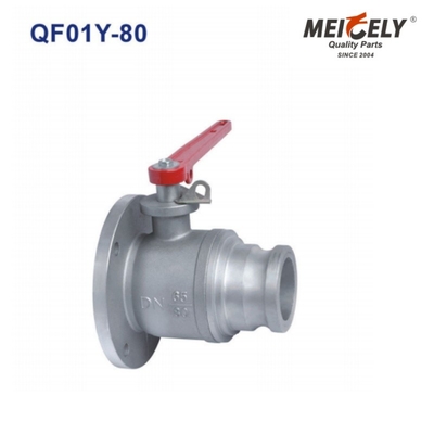 Valve à bille à bride à sens unique / à trois voies QF01Y-80 DN80 pour camion-citerne
